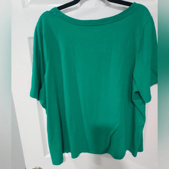 Lane Bryant Kelly Green Classic Perfect Sleeve Tee in Size 26/28 4X - Picture 7 of 8